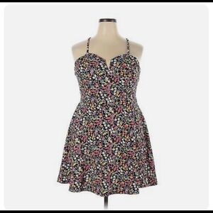 No Boundaries Summer Notch NK Skater Dress Brand NWT Multi Color Floral